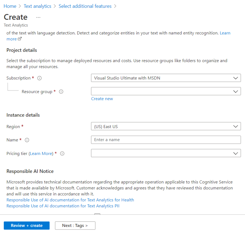 Azure Sentiment Analysis
